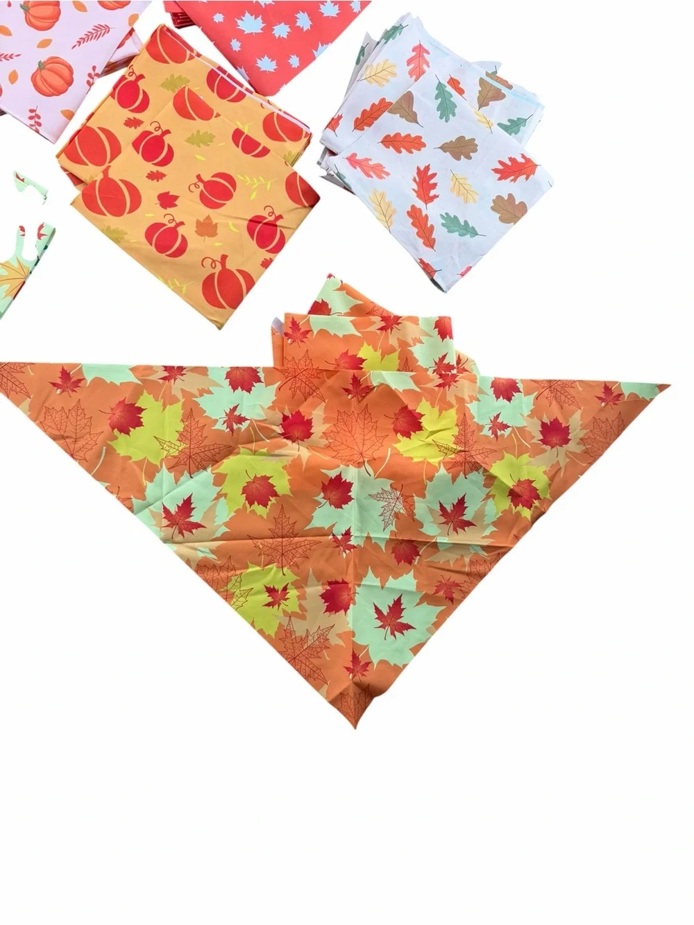 93 Pieces Autumn/Fall Dog Bandanas Bulk/Triangle Scarves for small/Medium Dogs